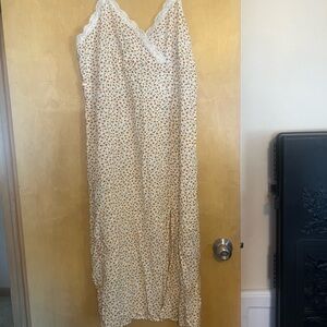 No Boundaries Cream Floral Maxi Dress